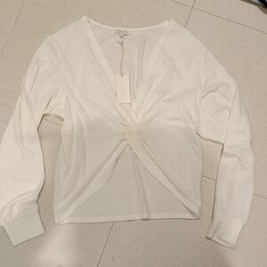 Zara Cream Twist Front Blouse